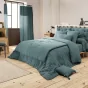 Edredon gaze de coton 150 x 150 cm Bleu canard