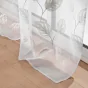 Voilage a oeillets 140 x 240 cm voile sablé  imprimé metallisé Edelia Argent