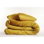 Housse de couette 240 x 220 cm velours uni Velina Ocre