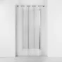 Voilage a oeillets 140 x 240 cm voile sablé brodé Olympia Gris