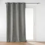 Lot de 2 Rideau tamisant 135 x 260 cm velours uni Novana Anthracite