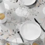 Nappe ronde (0) 180 cm polyester imprime manola Gris