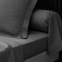 Drap plat 1 pers. 180 x 290 cm percale de coton 78 fils Acier