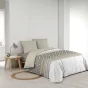 Pack parure de couette 220 x 240 cm Sybille + drap housse (140) Blanc