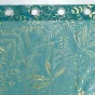 Voilage à oeillets 140 x 240 cm imprimé métallisé Belflor Emeraude/Or
