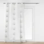 Voilage a oeillets 140 x 240 cm voile sablé brodé Palmaris Beige