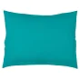 Taie d'oreiller volant plat 50 x 70 cm uni 57 fils lina  + point bourdon Outremer