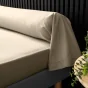 Taie de traversin 85 x 185 cm percale uni 78 fils percaline  +p. bourdon Sable