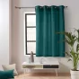 Rideau petite hauteur 135 x 180 cm coton/polyester recyclé Twily Emeraude