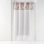 Panneau a oeillets 140 x 280 cm voile sable+top imprime+jute alissia top Rose