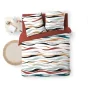 Parure 3 p. 240 x 220 cm polycoton  52 fils Vagueline Rouge