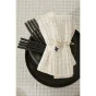 lot de 3 serviettes 40 x 40 cm gaze de coton tissée teinte vickie pampa