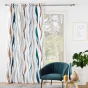 Lot de 2 rideaux a oeillets 140 x 260 cm polyester imprime Lisana