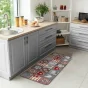 Tapis rectangle 45 x 120 cm mousse imprimee rustico Sans