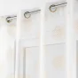 Lot de 2 Voilage a oeillets 140 x 240 cm sablés  imprimés metallisé Sixtine Or
