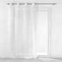 Panneau a oeillets 140 x 240 cm voile sable brode edenia Blanc