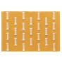 Tapis rectangle 50 x 80 cm coton tisse uni+fils coupes juline Jaune