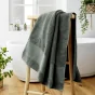 Drap de bain éponge 100% coton bio 600 grammes 90 x 150 cm Garance Romarin