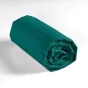 Drap housse 2 personnes 140 x 190 cm uni 57 fils lina Emeraude
