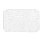 Tapis de bain 50 x 80 cm microfibre unie relief ricochet Blanc