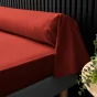 Taie de traversin 85 x 185 cm percale uni 78 fils percaline  +p. bourdon Tomette