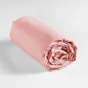 Lot de 2 draps housse king size 180 x 200 cm coton 57 fils Rose