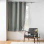 Rideau a oeillets 135 x 180 cm isolant thermique microfibre Micropolar Gris