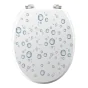Abattant wc charnieres metal 37.5 x 46 cm mdf imprime Bubble