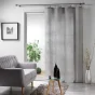 Voilage a anneaux 140 x 240 cm effet lin Milza Anthracite