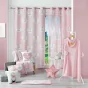 Panneau a oeillets 140 x 240 cm voile sable imprime metallise petite etoile Sans