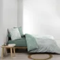 Housse de couette réversible 240 x 220 cm – Coton 57 fils Cassia Sauge