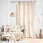Lot de 2 Rideaux a oeillets 140 x 240 cm Coton jacquard Doreline