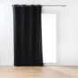 Rideau a oeillets 135 x 260 cm coton recyclé Twily Noir