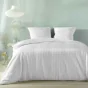 Housse de couette  240 x 220 cm microfibre gaufrée Litea Blanc