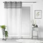 Panneau a oeillets 140 x 280 cm voile sable+top effet lin tisse aloria top Sans