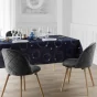Nappe rectangle 150 x 300 cm polyester imprime metallise star Marine/or