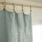 Rideau ajustable + 8 anneaux pince 140 x 270 cm en Lin lavé Soline Eucalyptus