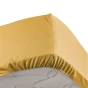 Lot de 2 Draps housse Jaune 140 x 190 cm en percale bonnet 30 cm