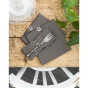 Lot de 3 serviettes gaze de coton 40 x 40 cm gaia granit Anthracite