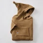 poncho enfant mixte 2/5 ans gaze de coton unie gaïa camel