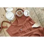 Tablier gaze de coton 45 x 80 cm gaia terracotta Orange