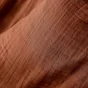 Nappe ronde (0) 180 cm gaze de coton unie gaïa terracotta Orange