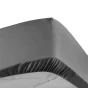 Drap housse 1 personne 90 x 190 cm percale uni 78 fils percaline Acier