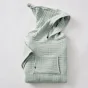 poncho enfant mixte 6/10 ans gaze de coton unie gaïa eucalyptus