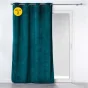 Lot de 2 Rideaux à oeillets 140 x 260 cm velours côtelé Casual Pétrole
