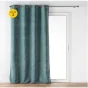 Lot de 2 Rideau a oeillets 140 x 260 cm velours à relief Verra Sauge