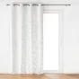 Rideau déco 135 x 260 cm en velours devoré Geolina Blanc