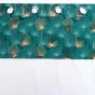 Lot de 2 Voilages 140 x 240 cm voile sablé + haut velours Clairine Emeraude