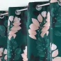 Rideau a oeillets 140 x 280 cm polyester imprime belline Emeraude