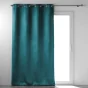 Rideau a oeillets 135 x 240 cm occultant velours frappé Anthea Pétrole